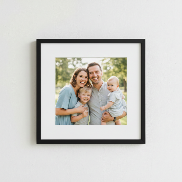 Framed family photos