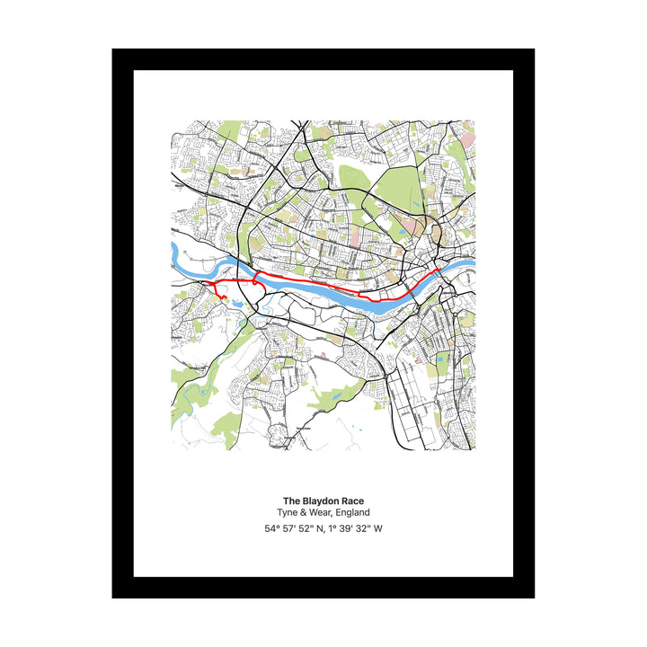 Personalised running route map print — a gift for runners