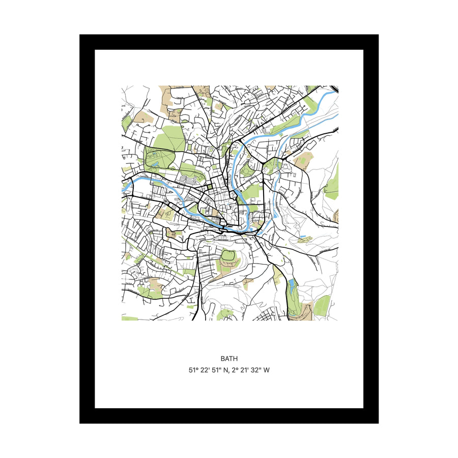 Bath map print