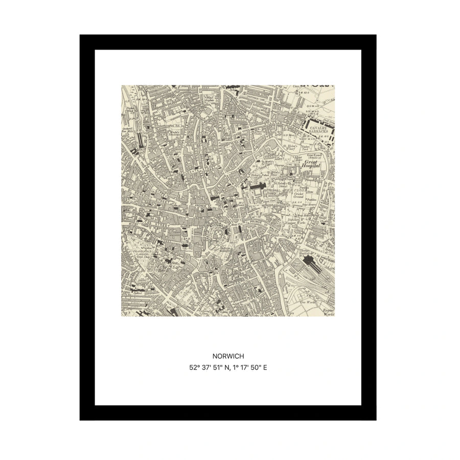 Old OS map of Norwich