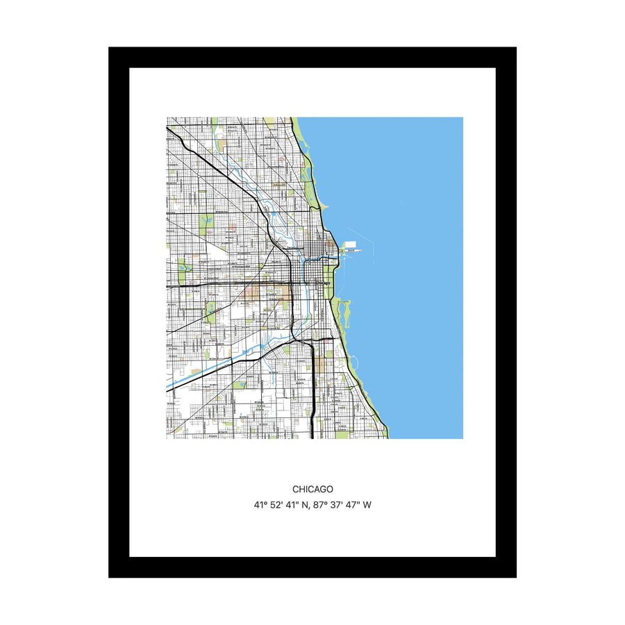Chicago map print