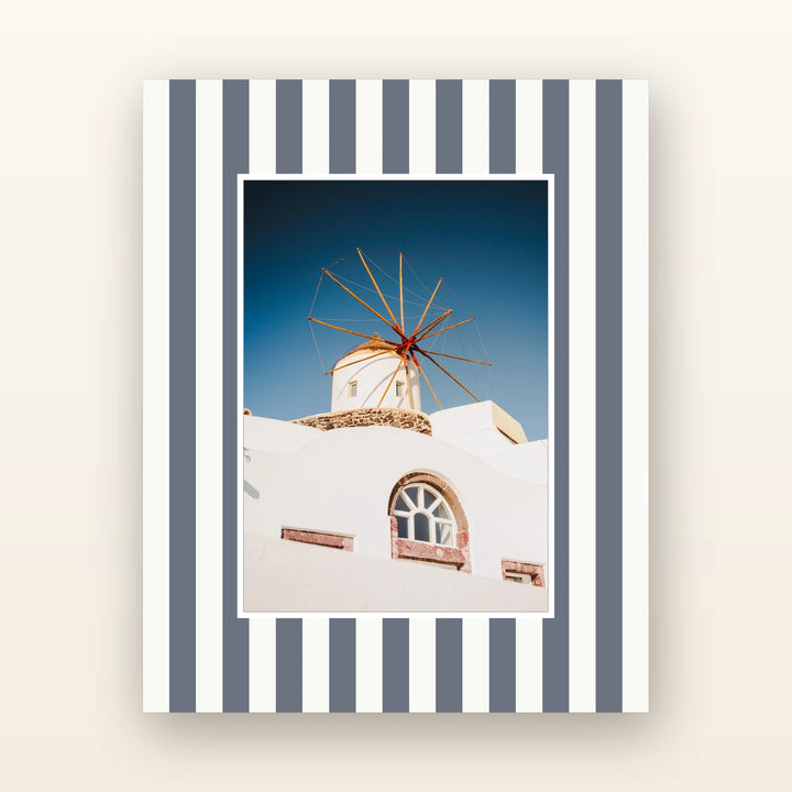 Slate Grey striped picture mount — acid-free picture mount with an 8x10 board and 5x7 opening