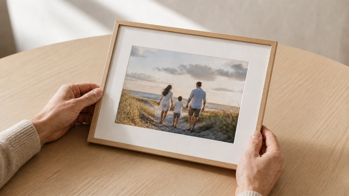 Personalised framed photo print as a Christmas photo gift