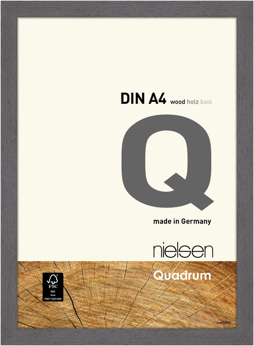 Quadrum grey wood picture frame