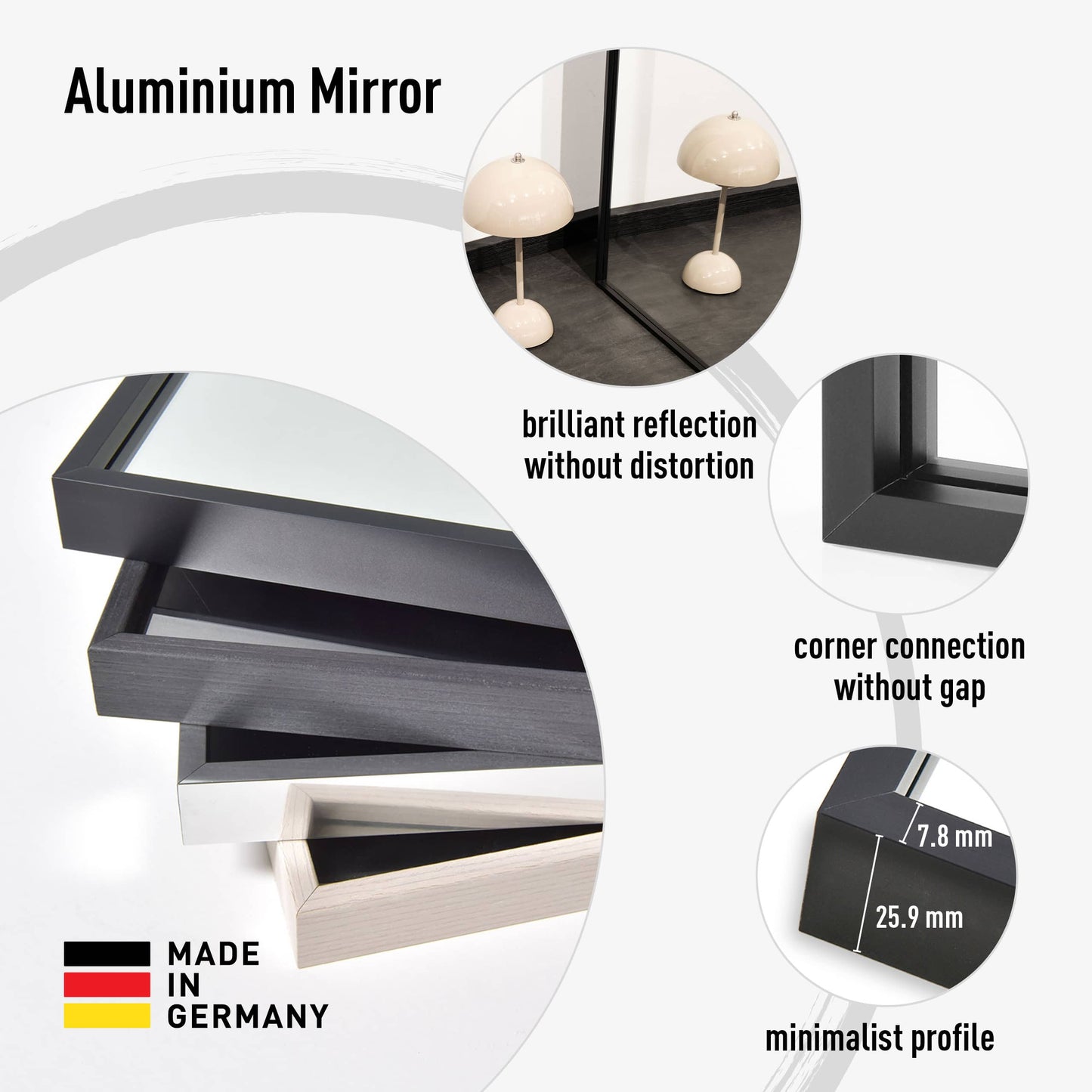 Nielsen Alpha Wall Mirror in situ