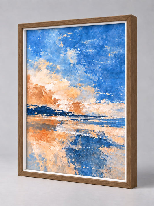 Brown Wood (Open Grain) picture frame - whole frame, gallery build with a fillet