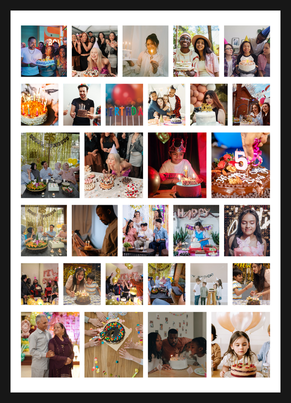 30 Photo Collage Print