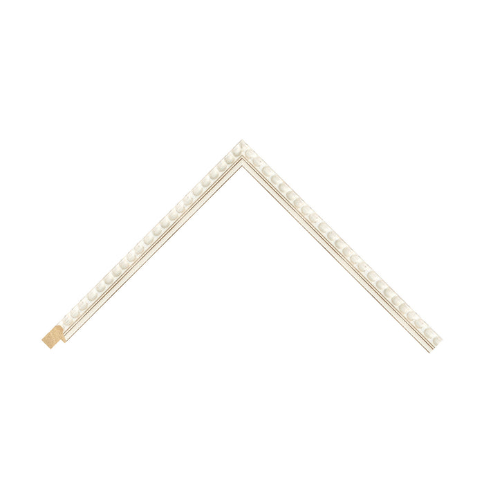 White Wood Bobbin moulding detail
