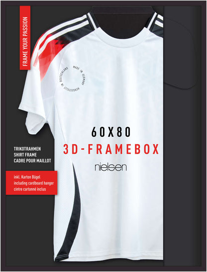 Football shirt display frame 60x80cm jet black