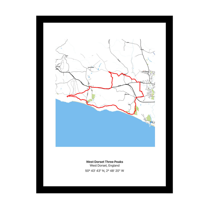 Personalised hiking route map print — a gift for hikers