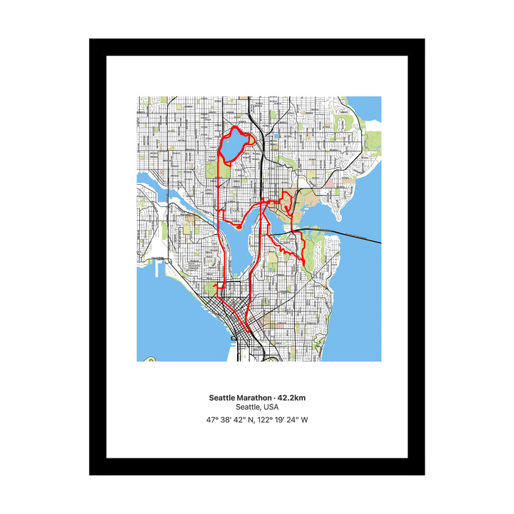 Personalised marathon route map print — a running gift