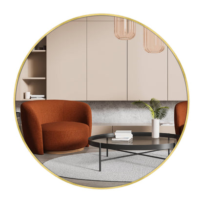 Nielsen Jaron Round Mirror — Gold