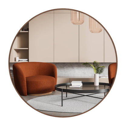Nielsen Jaron Round Mirror — Walnut
