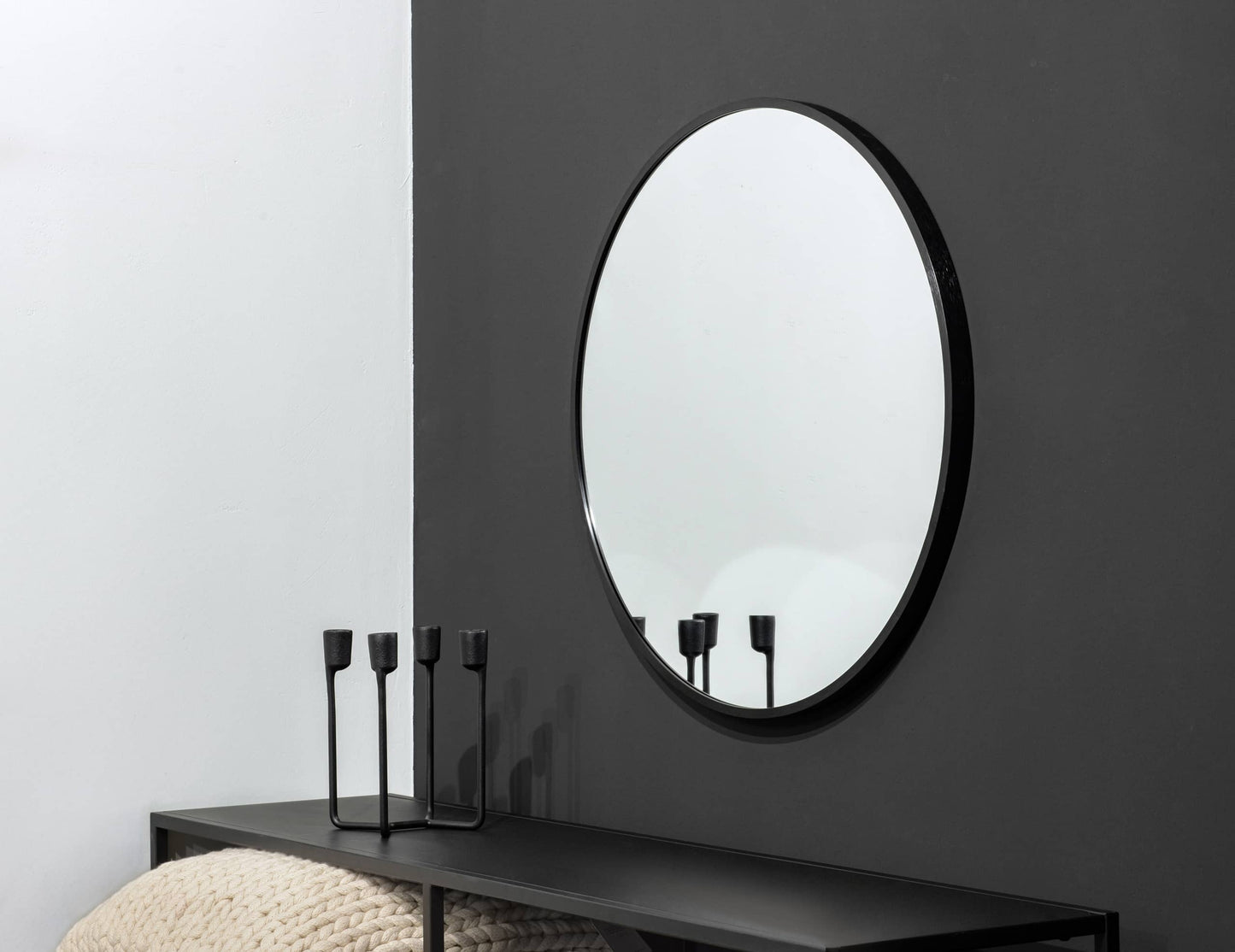 Nielsen Jaron Round Mirror in situ