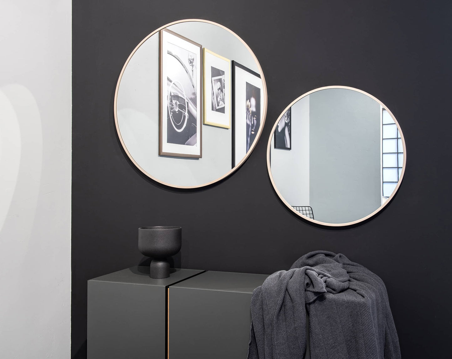 Nielsen Jaron Round Mirror in situ