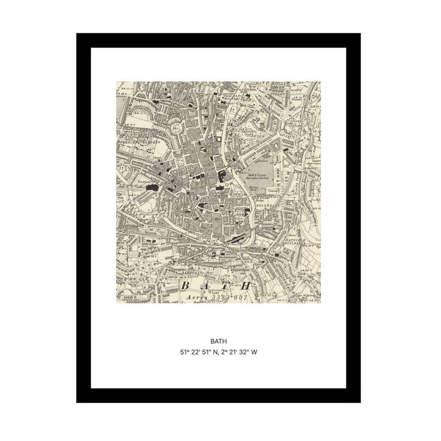 Old OS map of Bath