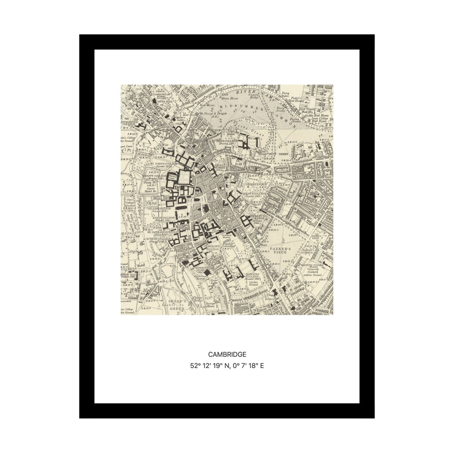 Old OS map of Cambridge