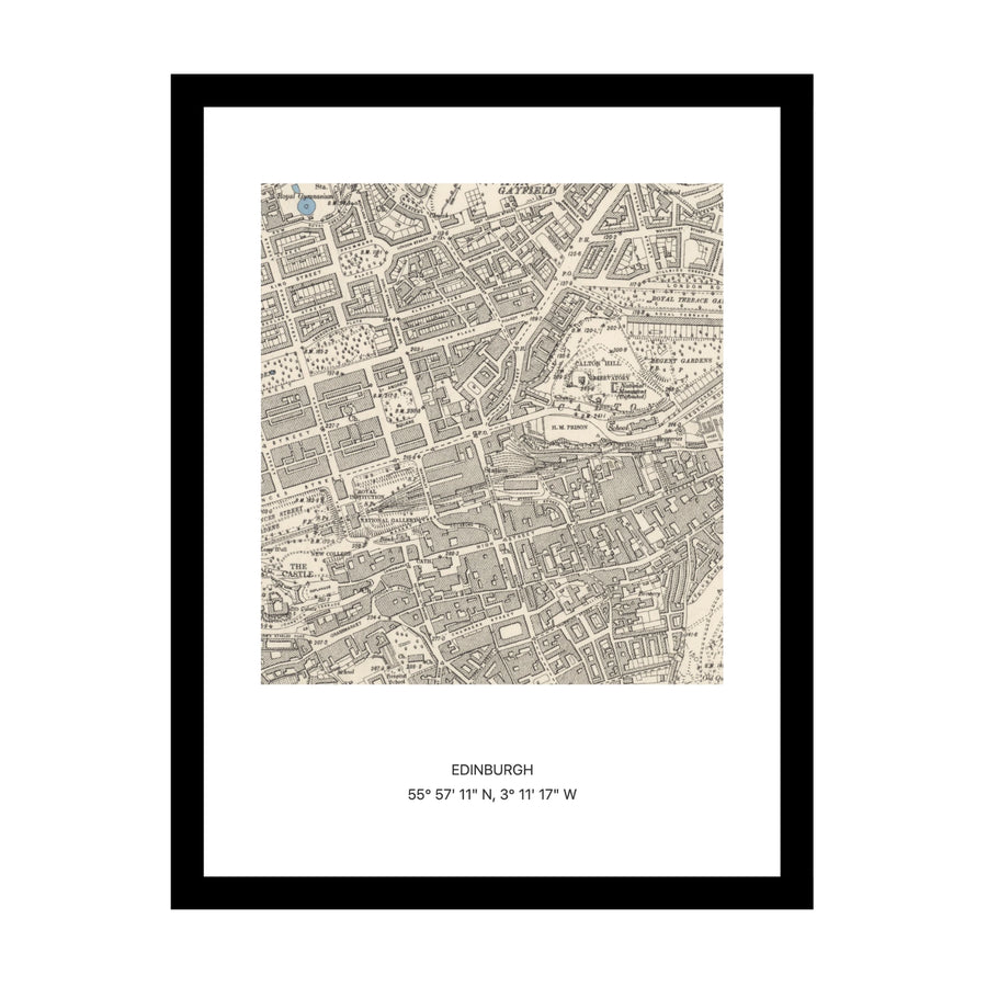 Old OS map of Edinburgh