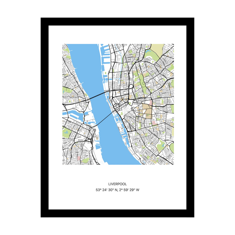 Liverpool map print