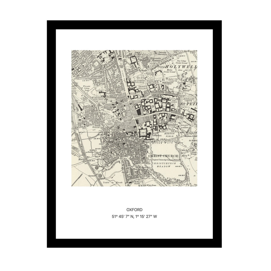 Old OS map of Oxford