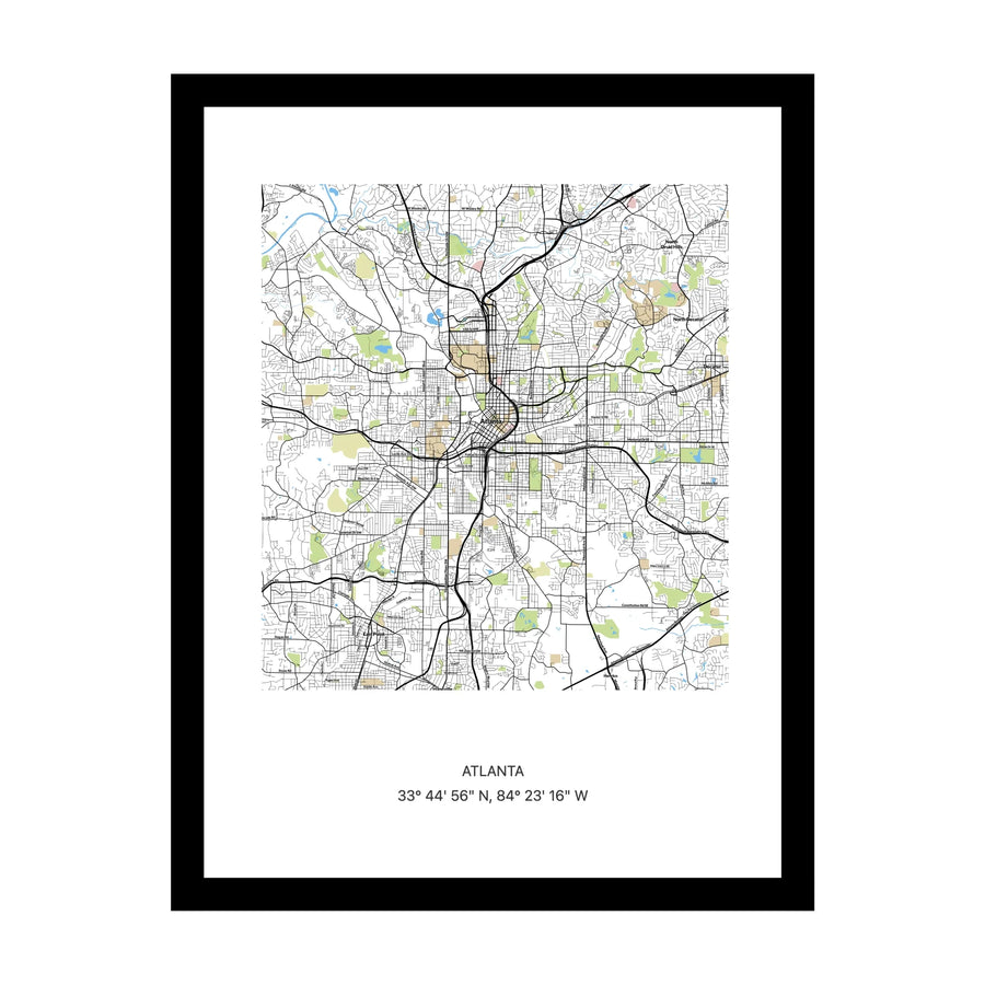 Atlanta map print