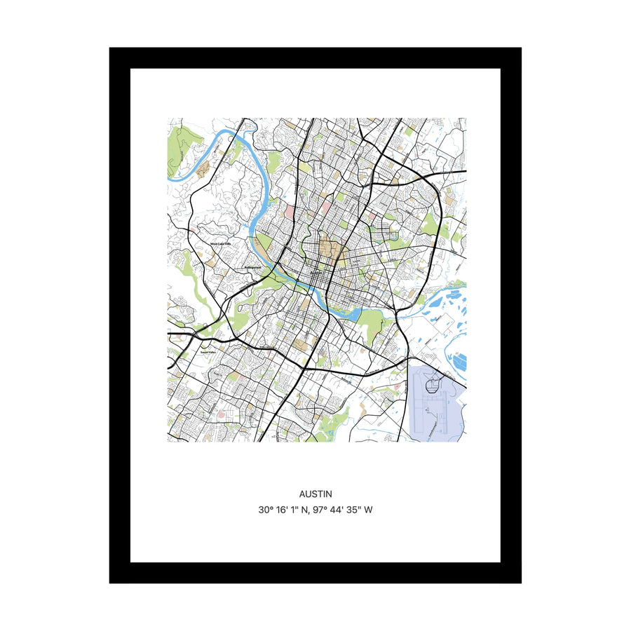 Austin map print
