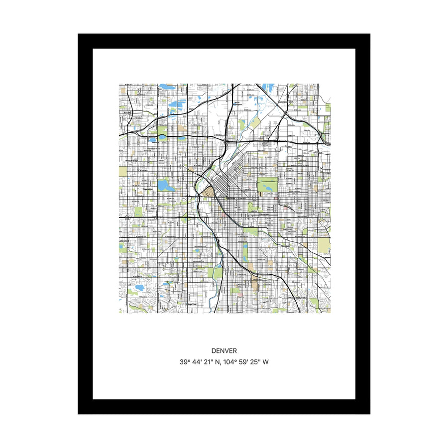 Denver map print