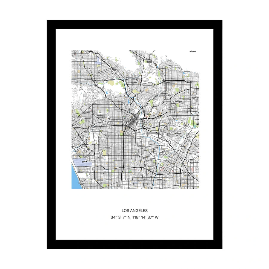 Los Angeles map print