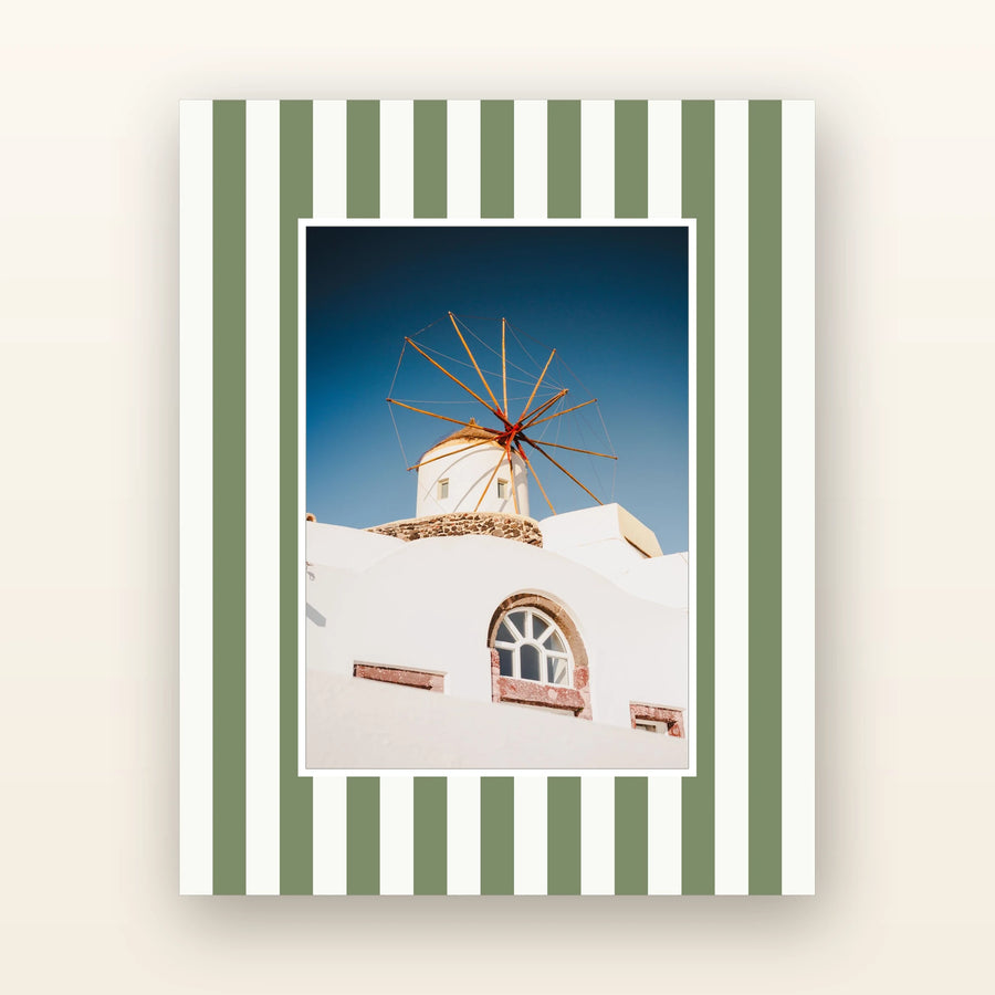 Sage green striped picture mount — acid-free picture mount with an 8x10 board and 5x7 opening