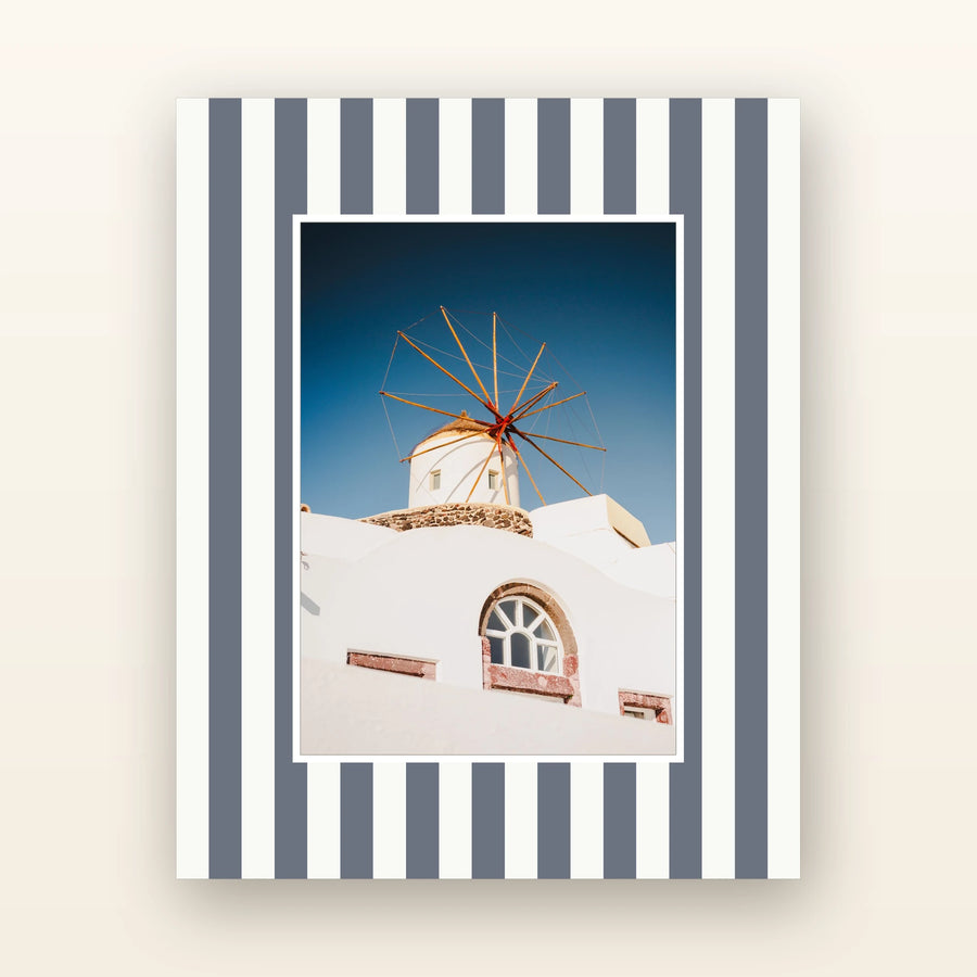 Slate Gray striped picture mat — acid-free picture mat with an 8x10 board and 5x7 opening