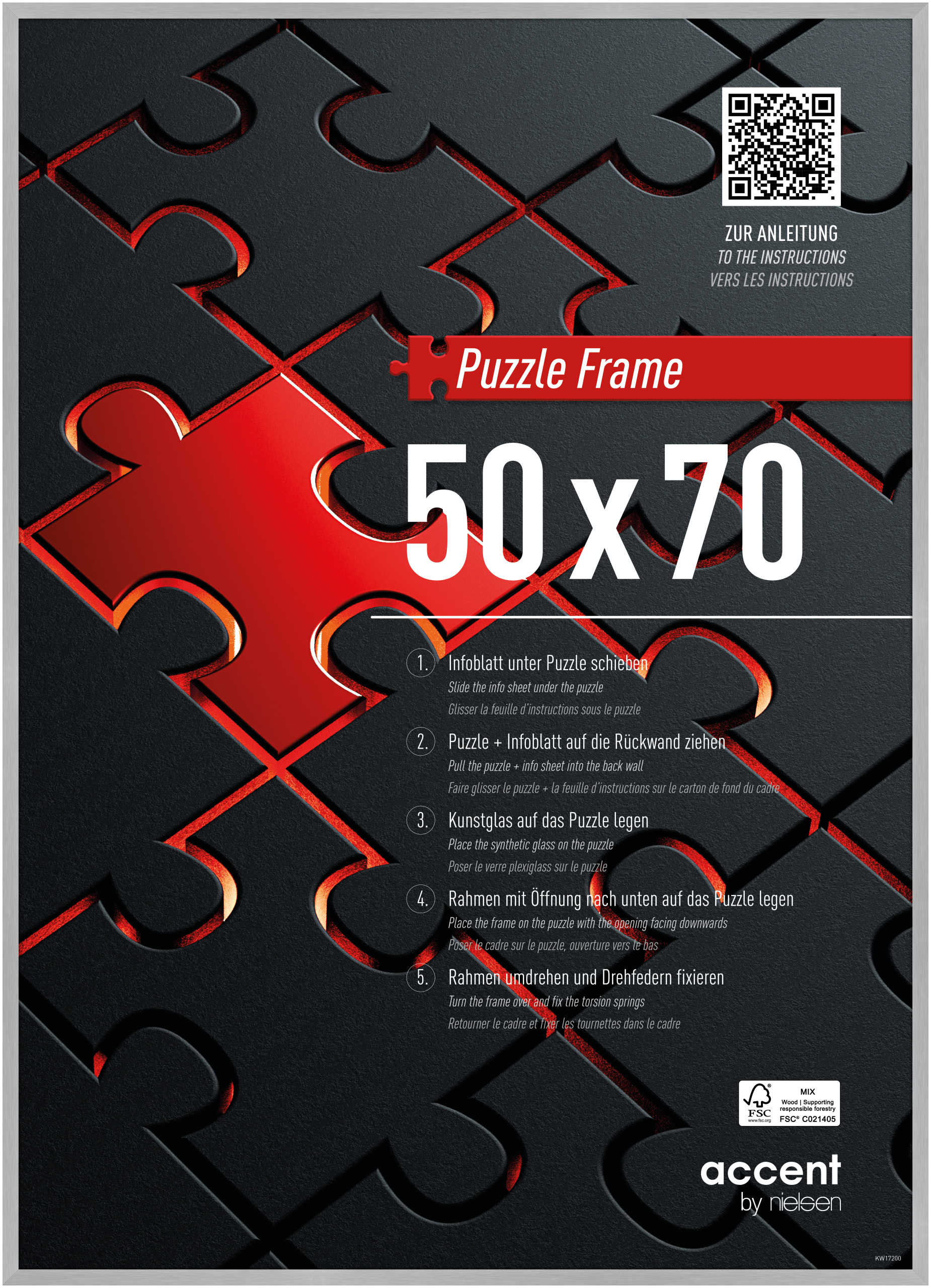 1000 piece puzzle frame 50x70cm