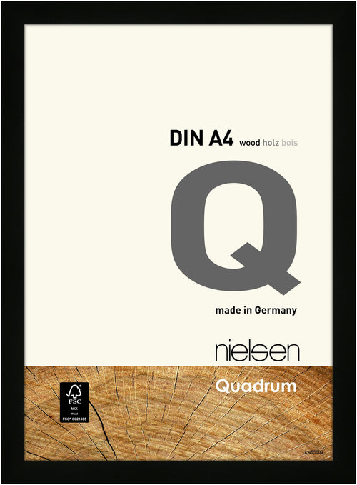 Quadrum black wood picture frame