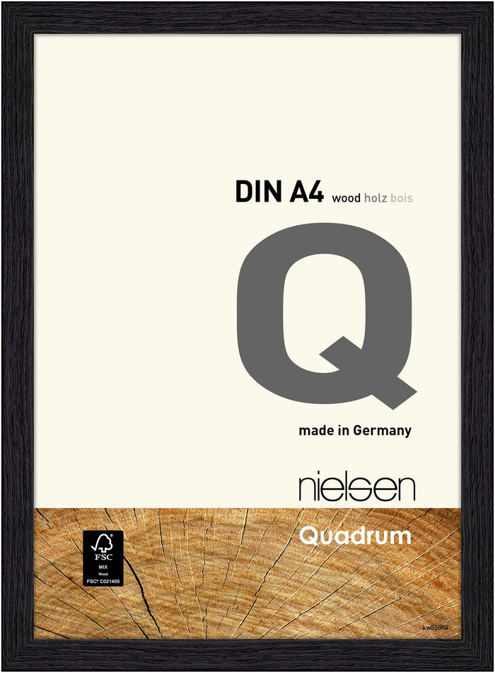 Quadrum veneered black wood picture frame