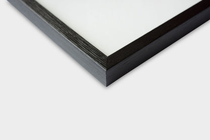 Quadrum veneered black frame corner detail