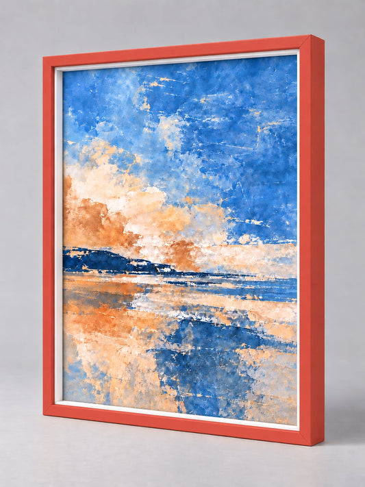 Red Wood picture frame - whole frame, gallery build with a fillet