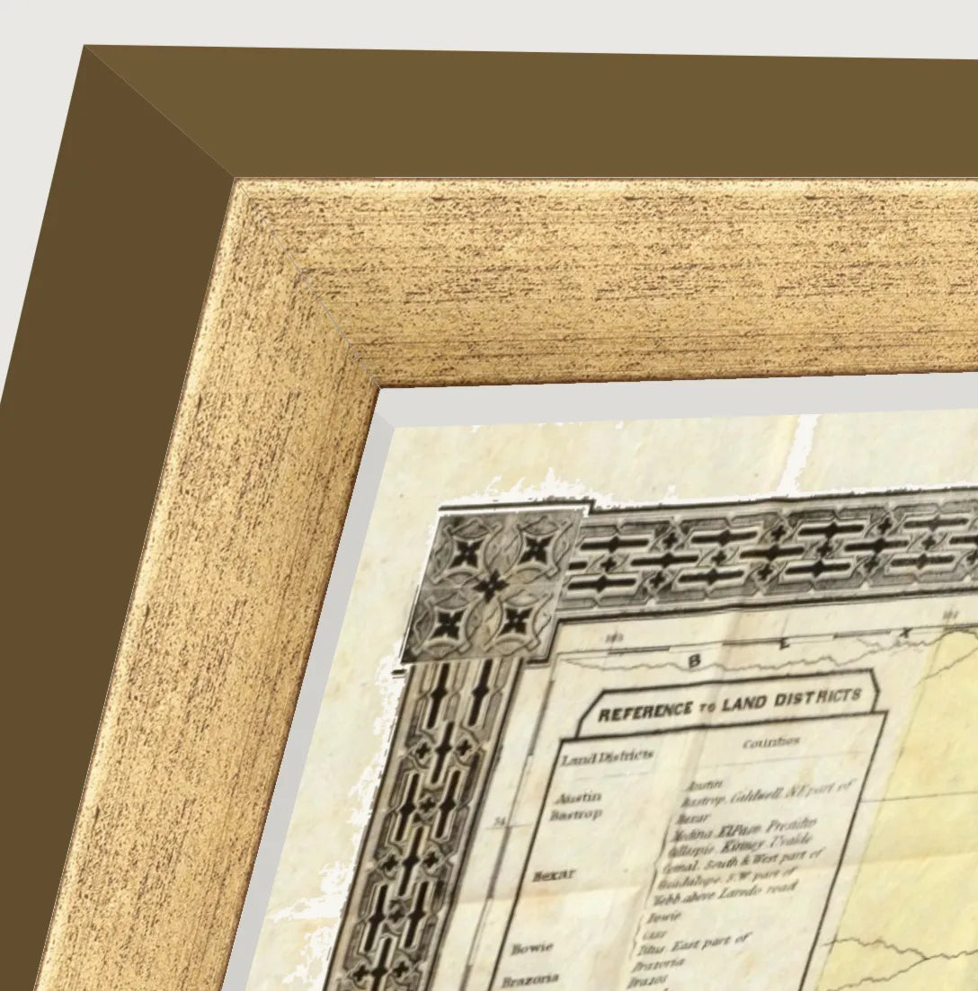 Antique Gold Wood (Lustre) / 17mm x 17mm — hand-framed