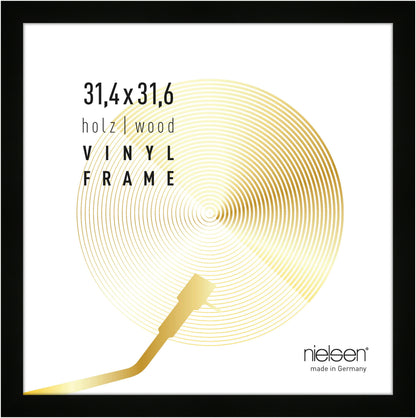 Vinyl record frame in black box profile displaying an LP