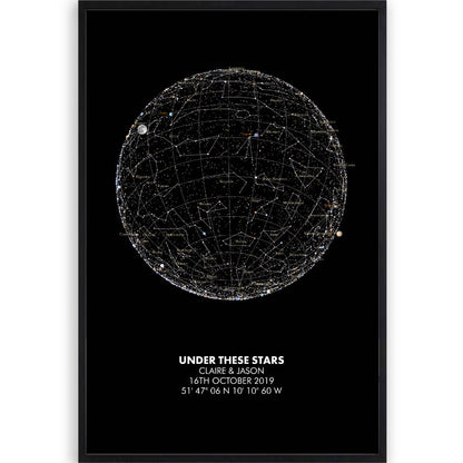 Personalised Star Map Print
