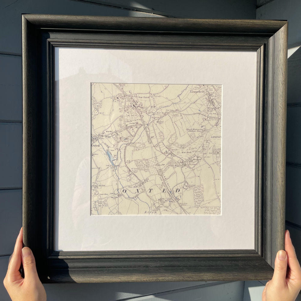 Personalised Old OS Map Print | Historic Ordnance Survey Maps Framed ...