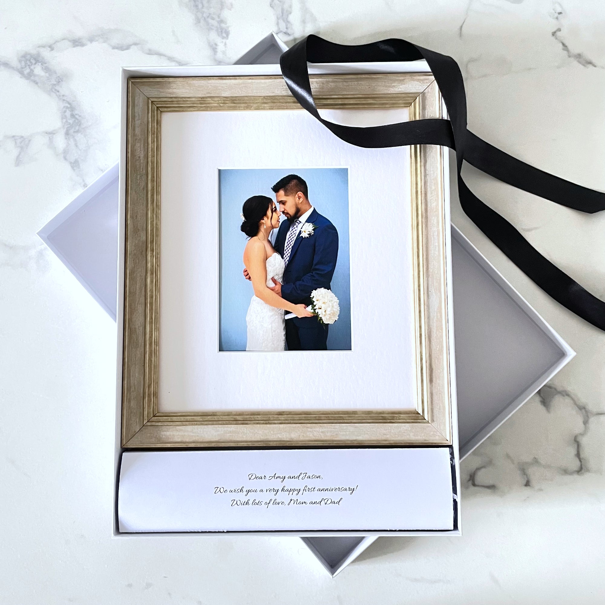 Personalised Engraved Photo Frame Wedding Anniversary Birthday Keepsak –  Wood's Good