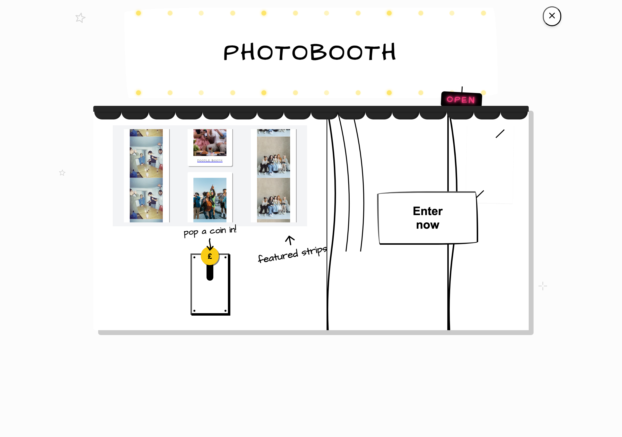 Doodle online photo booth — take photos and make a photo strip